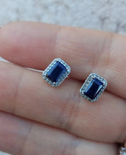 Load image into Gallery viewer, Blue Sapphire Glitz Stud Earrings - Samuel B