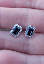 Load image into Gallery viewer, Black Spinel Glitz Stud Earrings - Samuel B