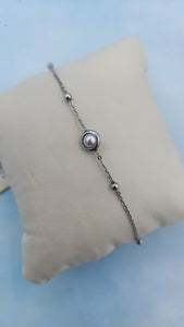 Pearl and Silver Bead Bracelet - Sterling Silver