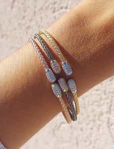 Meet Me In The Middle CZ Italian Cuff Bracelet