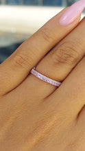 Load image into Gallery viewer, Pink Sapphire &amp; Diamond 2 Row Ring - 14K Rose Gold