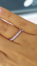 Load image into Gallery viewer, Pink Sapphire &amp; Diamond 2 Row Ring - 14K White Gold
