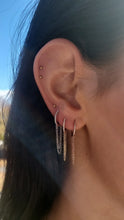 Load image into Gallery viewer, Diamond &amp; Chain Huggie Earring - 14K
