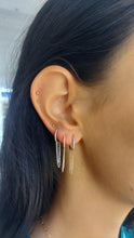 Load image into Gallery viewer, Diamond &amp; Chain Huggie Earring - 14K