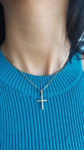 Small Crucifix Cross Pendant and Chain - 14K Yellow Gold