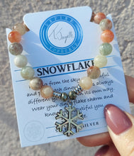 Load image into Gallery viewer, "Snowflake" Opal Charm Bracelet - TJazelle Holiday Collection