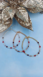 Red & Burgundy Swarovski Bracelet- Our Whole Heart Exclusive