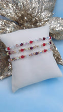 Load image into Gallery viewer, Red &amp; Burgundy Swarovski Bracelet- Our Whole Heart Exclusive