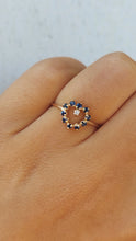 Load image into Gallery viewer, Sapphire and Diamond Heart Ring - 14K Gold Estate