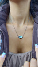 Load image into Gallery viewer, "Pucker Up" Lips Silver Necklace