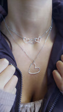 Load image into Gallery viewer, Triple Interlocking Heart Necklace-Sterling Silver