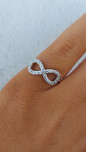 Load image into Gallery viewer, Infinity Ring with CZ - Sterling Silver