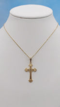 Load image into Gallery viewer, Gold Filigree Cross and Chain - 14K Yellow Gold