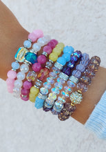 Load image into Gallery viewer, Mystic White Agate &amp; Blue Faceted Crystal Stash Bracelet