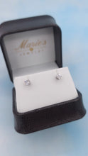 Load image into Gallery viewer, .30 Carat Lab Created Diamond Earrings - 14K White Gold