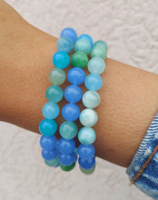 Load image into Gallery viewer, "Wellness" Multi Blue Jade Stacker - TJazelle