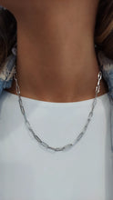 Load image into Gallery viewer, Paperclip Chain Necklace 18” - 14k White Gold