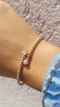 Load image into Gallery viewer, Bypass Diamond Bangle - 14K Yellow Gold