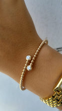 Load image into Gallery viewer, Bypass Diamond Bangle - 14K Yellow Gold
