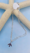 Load image into Gallery viewer, Sterling Silver Polished 2-Strand Dove 9in Plus1in Ext Anklet