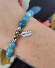 Load image into Gallery viewer, "Feather" Silver Charm Bracelet - TJazelle