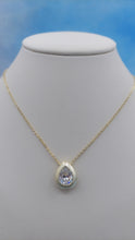 Load image into Gallery viewer, Teardrop Pear Shaped Crystal Necklace - Sterling Silver - Rebecca