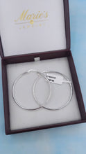 Load image into Gallery viewer, 2" Polished Finish Sterling Silver Thin Hoops- Rebecca