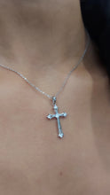 Load image into Gallery viewer, Fleur Cross Necklace - Sterling Silver