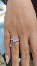 Load image into Gallery viewer, Pink with Clear CZ Ring - Sterling Silver