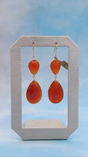 Load image into Gallery viewer, Carnelian Drop Earrings - 14K Yellow Gold