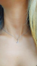 Load image into Gallery viewer, Diamond Letter J Pendant &amp; Chain - 14K White Gold