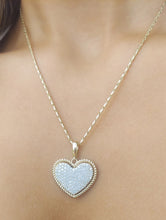 Load image into Gallery viewer, Pave Heart Statement Necklace on Razza Chain - 14K Yellow Gold