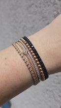 Load image into Gallery viewer, Black CZ Tennis Bracelet - Black Rhodium Sterling Silver