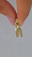 Load image into Gallery viewer, Italian Good Luck Malocchio Hand Charm - 14K Yellow Gold