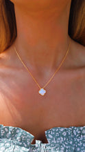 Load image into Gallery viewer, White Mother Of Pearl Clover Necklace - Gold Plated Sterling Silver