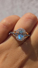 Load image into Gallery viewer, Aquamarine Rose Gold Le Vian® Ring