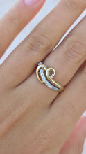 Load image into Gallery viewer, Heart Ring with Diamonds - 10K Yellow Gold