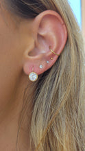 Load image into Gallery viewer, Petite Gold Leverback Earrings - 14K Yellow Gold - Estate