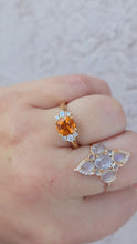 Load image into Gallery viewer, Spessartite (Orange) Garnet &amp; Diamond Ring - 14K Yellow Gold