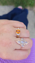 Load image into Gallery viewer, Spessartite (Orange) Garnet &amp; Diamond Ring - 14K Yellow Gold