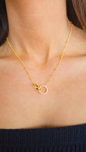 Load image into Gallery viewer, Locked Double Circle Necklace