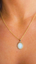 Load image into Gallery viewer, Mother Mary Mother of Pearl &amp; Filigree Necklace - Gold Plated