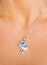 Load image into Gallery viewer, Ballerina Blue &amp; Clear Necklace - Sterling Silver