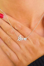 Load image into Gallery viewer, Diamond Love Necklace - 14K White Gold