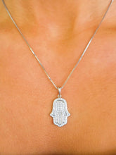Load image into Gallery viewer, Hamsa Pave CZ Necklace