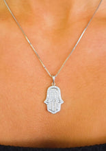 Load image into Gallery viewer, Hamsa Pave CZ Necklace