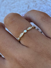 Load image into Gallery viewer, Marquise Shapes and Round Diamond Band - 14K Yellow Gold