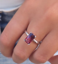 Load image into Gallery viewer, Rhodolite Garnet Ring - 14K White Gold