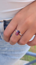 Load image into Gallery viewer, Rhodolite Garnet Ring - 14K White Gold