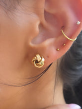Load image into Gallery viewer, 14K Gold Love Knot Earrings - 14K Gold